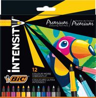 BIC Intensity Premium viltstift Fijn Zwart, Blauw, Groen, Lichtblauw, Oranje, Paars, Rood, Vanillekleur, Violet, Wit, Geel - thumbnail