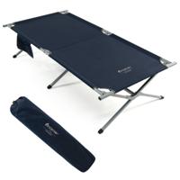 Veldbed Inklapbaar XXL 214,5 x 106 cm Campingbed met Zijvak Draagbaar Campingbed tot 150 kg Belastbaar Incl. Draagtas Opklapbed