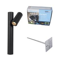 QAZQA Buitenlamp zwart met grondpin en kabelmof 50cm IP44 - Solo