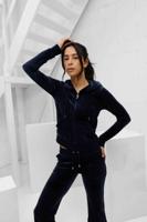 Juicy Couture Robertson Full Zip Trainingspak Dames Donkerblauw - Maat L - Kleur: Donkerblauw | Soccerfanshop