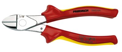 Kracht tang Friedrich 1000V verchroomd 2K isolatie 200mm rood/geel
