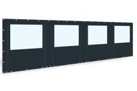 PVC zijwand met raam en ritsen | 8 meter breed | 250cm hoog zwart