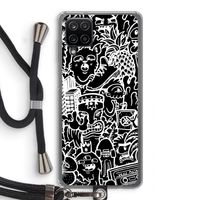 Vexx Black Mixtape: Samsung Galaxy A12 Transparant Hoesje met koord