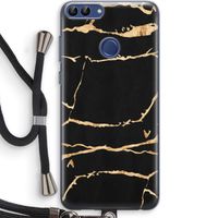 Gouden marmer: Huawei P Smart (2018) Transparant Hoesje met koord