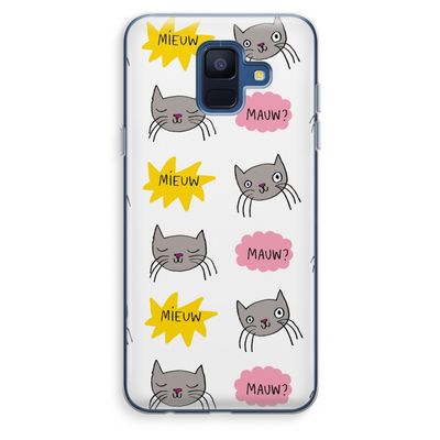 Meow: Samsung Galaxy A6 (2018) Transparant Hoesje