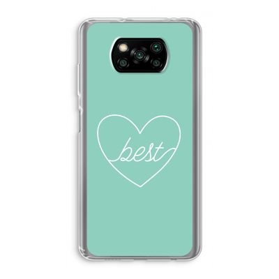 Best heart pastel: Xiaomi Poco X3 NFC Transparant Hoesje