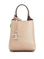 Tod's mini sac en cuir à pendentif logo - Tons neutres