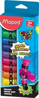 Maped Color&apos;Peps plakkaatverf, tubes van 12 ml, ophangdoos met 12 tubes in geassorteerde kleuren