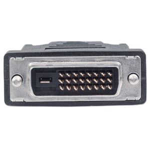 Manhattan 372503-CG HDMI-kabel HDMI / DVI Adapterkabel HDMI-A-stekker, DVI-D 24+1-polige stekker 1.80 m Zwart Schroefbaar