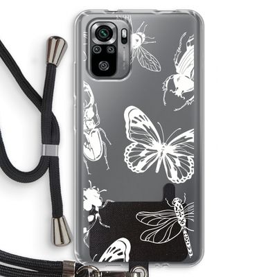 Tiny Bugs: Xiaomi Redmi Note 10S Transparant Hoesje met koord