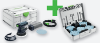 Festool ets 125 req gr sys p excenterschuurmachine | met gevulde granat schuurpapier systainer 3 - 578202