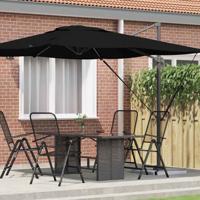 Roma Parasol Zwart 286 x 285 x 265 cm Polyester en Aluminium