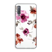 Geschilderde bloemen: Samsung Galaxy A7 (2018) Transparant Hoesje