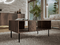 Rechthoekige salontafel TAKKO 100 cm walnoot bruin