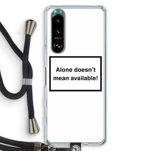 Alone: Sony Xperia 5 III Transparant Hoesje met koord