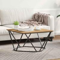 Salontafel artisanaal eikenkleurig 80 x 80 x 45 cm