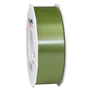 1x Luxe legergroene kunststof lint rollen 4 cm x 91 meter cadeaulint verpakkingsmateriaal   -