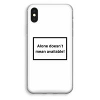 Alone: iPhone XS Transparant Hoesje - thumbnail