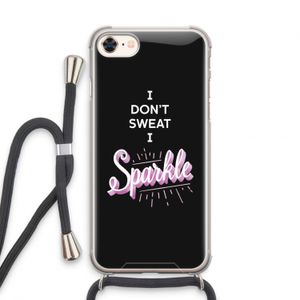 Sparkle quote: iPhone 8 Transparant Hoesje met koord