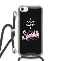 Sparkle quote: iPhone 8 Transparant Hoesje met koord