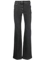 Moschino cartoon-embroidered straight-leg jeans - Noir - thumbnail