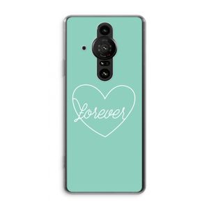 Forever heart pastel: Sony Xperia Pro-I Transparant Hoesje