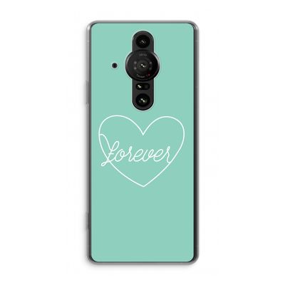 Forever heart pastel: Sony Xperia Pro-I Transparant Hoesje