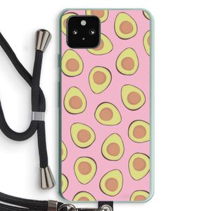 Dancing avocados: Pixel 5a 5G Transparant Hoesje met koord