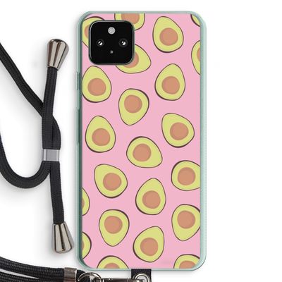 Dancing avocados: Pixel 5a 5G Transparant Hoesje met koord