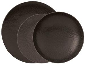 Arthur Krupp Serviesset Onyx - 12-delig / 4 personen - 4 platte borden (ø 20 cm), 4 platte borden (ø 27,5 cm) en 4 diepe borden (ø 22 cm)