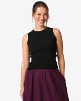 HEMA Damessinglet Frida rib zwart (zwart)