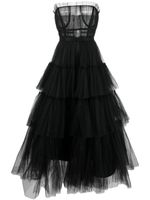 Ana Radu robe-bustier longue en tulle - Noir - thumbnail