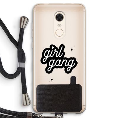 Girl Gang: Xiaomi Redmi 5 Transparant Hoesje met koord