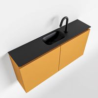 Toiletmeubel Mondiaz Ture | 100 cm | Meubelkleur Ocher | Eden wastafel Urban Midden | 1 kraangat