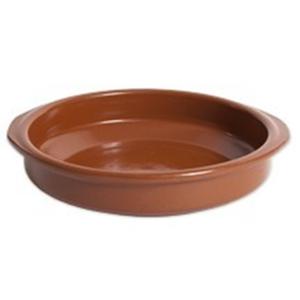 Tapas ovenschaaltje/serveerschaaltje - rond - Spaans terracotta/aardewerk - D10 x H2.5 cm