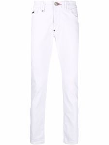 Philipp Plein jean droit à taille basse - Blanc