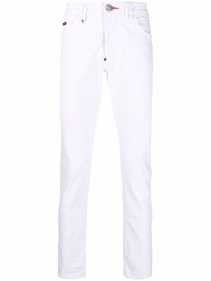 Philipp Plein jean droit à taille basse - Blanc