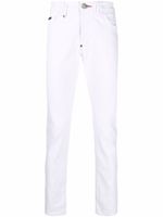 Philipp Plein jean droit à taille basse - Blanc