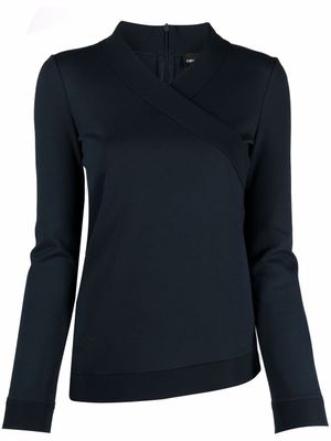 Emporio Armani pull à encolure croisée - Bleu