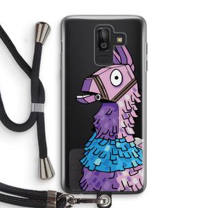 Lama: Samsung Galaxy J8 (2018) Transparant Hoesje met koord