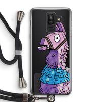Lama: Samsung Galaxy J8 (2018) Transparant Hoesje met koord