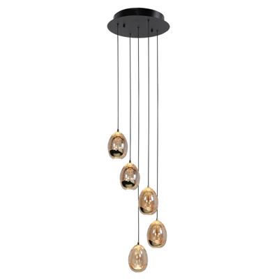 Highlight HanglampGolden Egg zwart 5-lichts - H5457.01