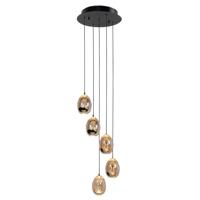 Highlight HanglampGolden Egg zwart 5-lichts - H5457.01