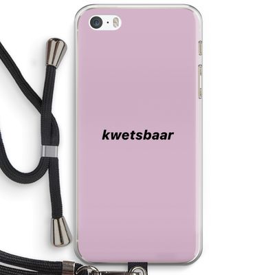 kwetsbaar: iPhone 5 / 5S / SE Transparant Hoesje met koord