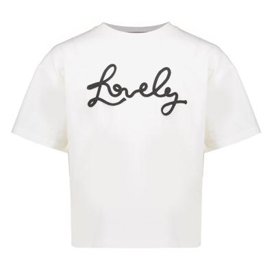 Geisha winter t-shirt meisjes - wit/zwart - lovely