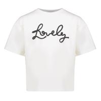 Geisha winter t-shirt meisjes - wit/zwart - lovely