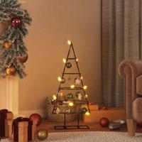 VidaXL Kerstdecoratie kerstboom 60 cm metaal zwart