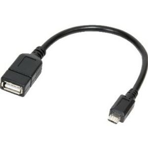 LogiLink AA0035 USB-kabel 0,2 m USB 2.0 Micro-USB B USB A Zwart