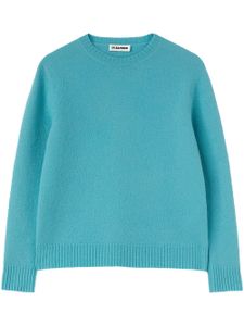 Jil Sander pull en laine à col ras du cou - Bleu