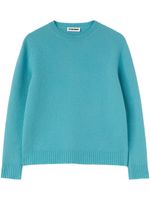 Jil Sander pull en laine à col ras du cou - Bleu